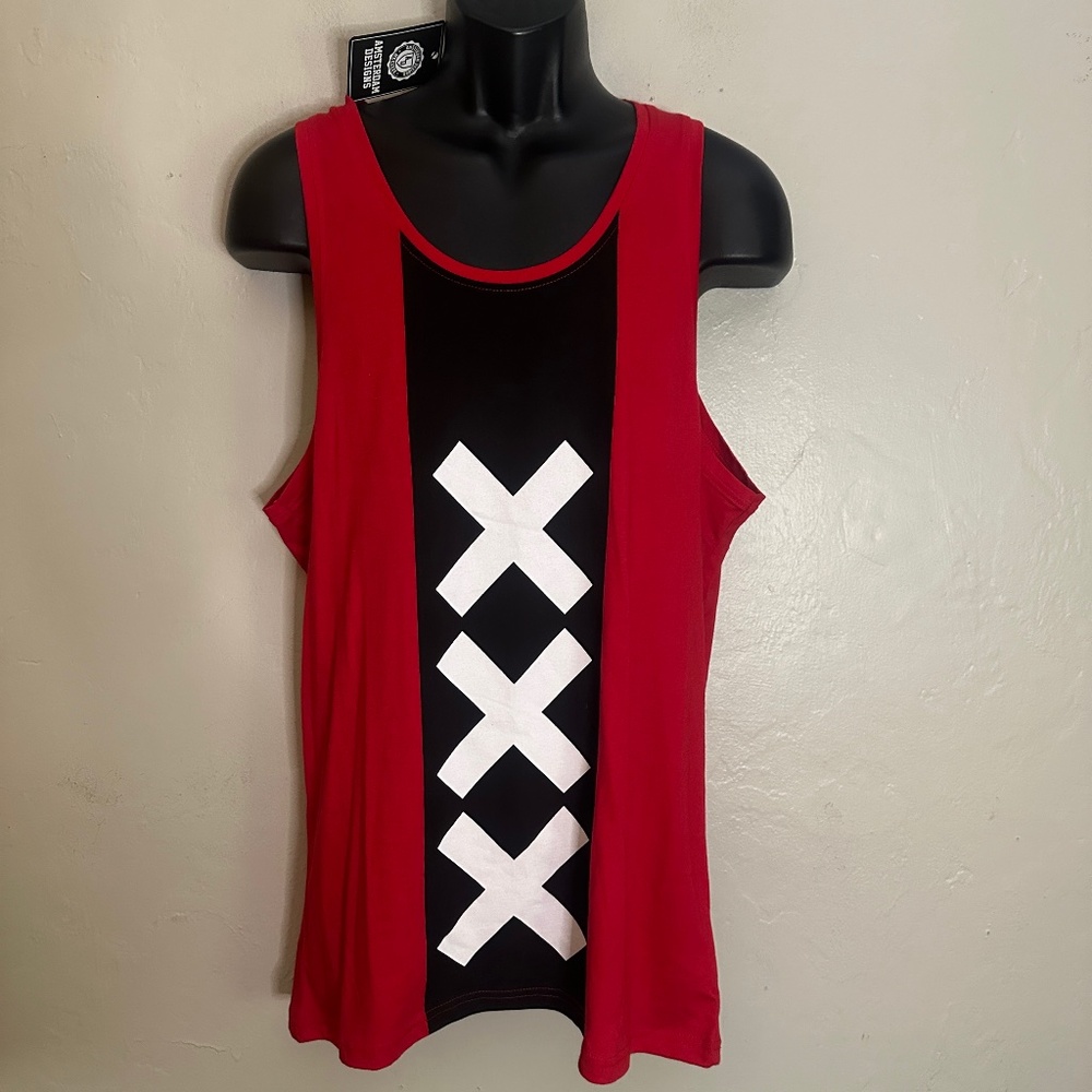 Amsterdam Designs Tank Top XL New with tags 100% cotton 21" armpit to armpit